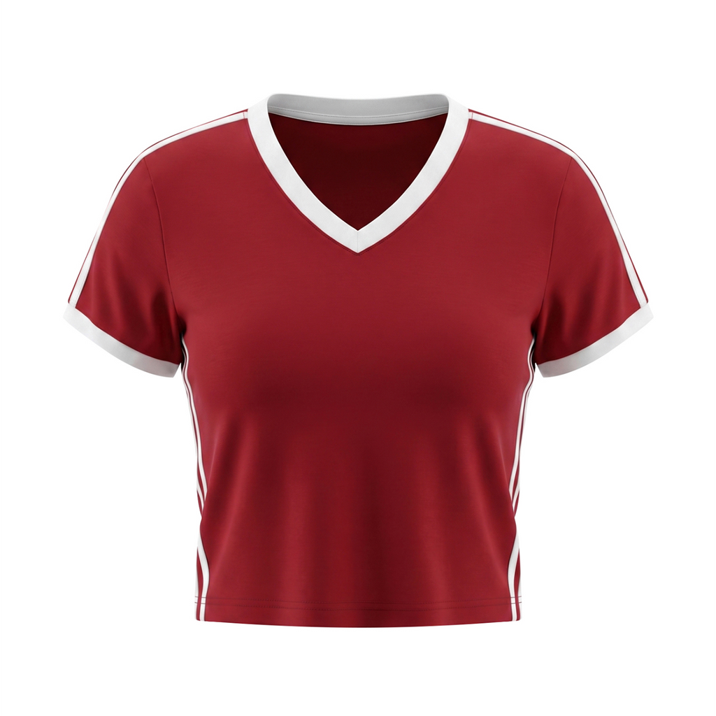 V-Neck Crop T-Shirt