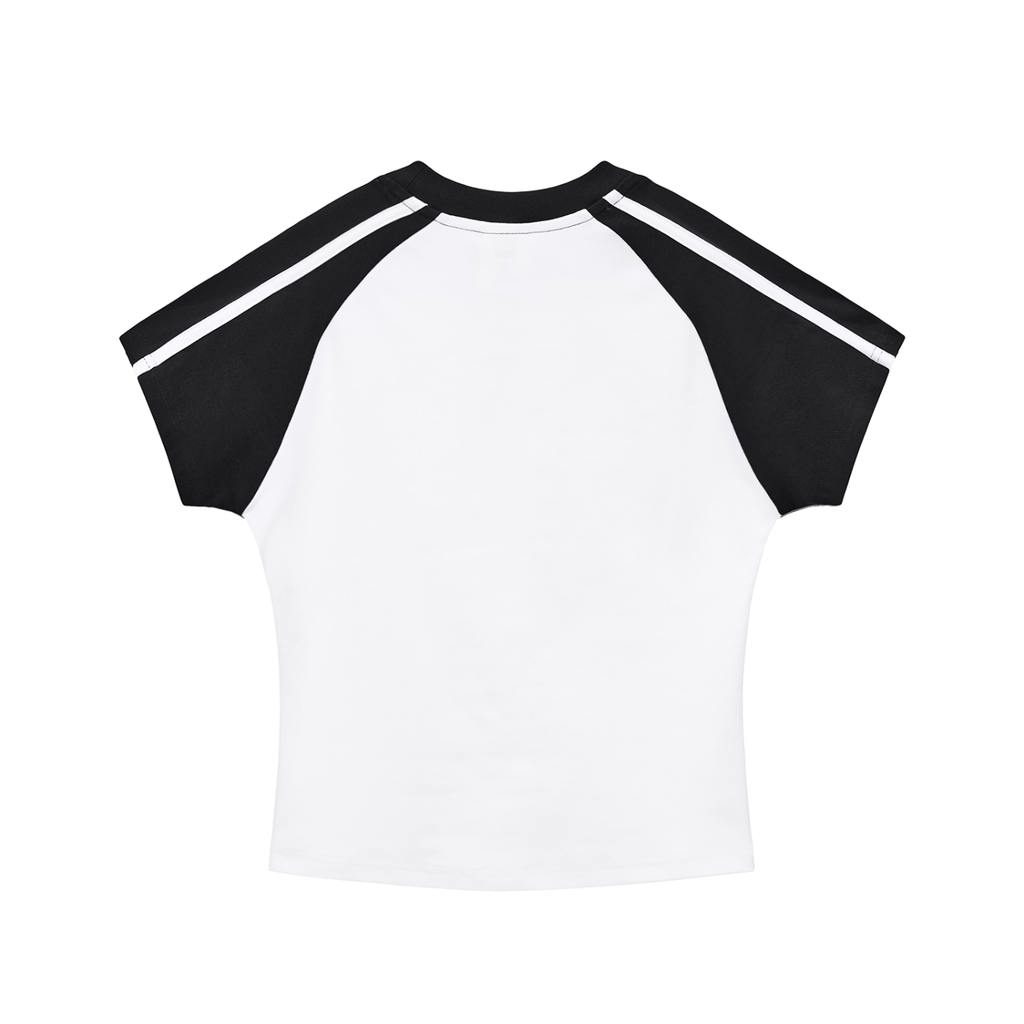 Contrast Stripes Sleeve T-Shirt