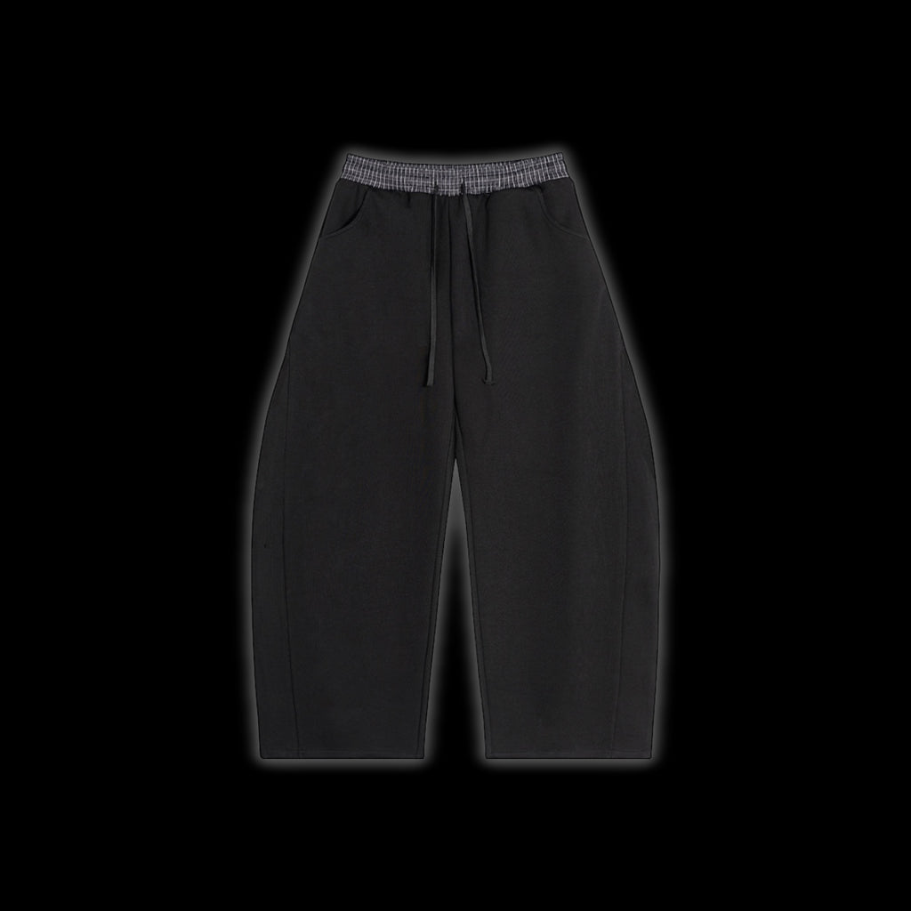 Plaid Waistband Barrel Sweatpants