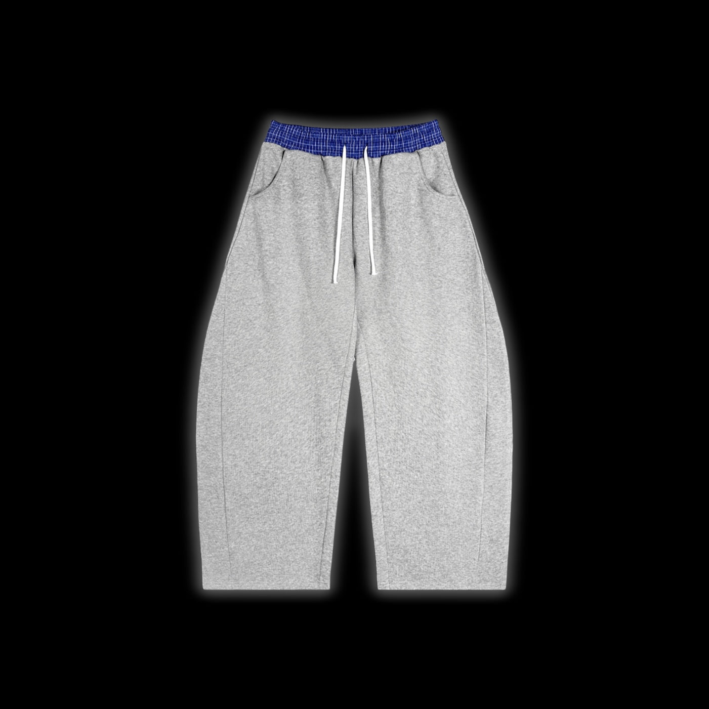 Plaid Waistband Barrel Sweatpants