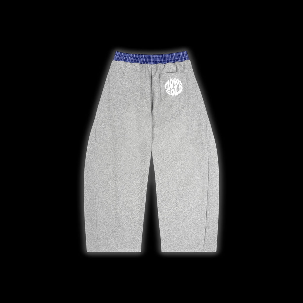Plaid Waistband Barrel Sweatpants