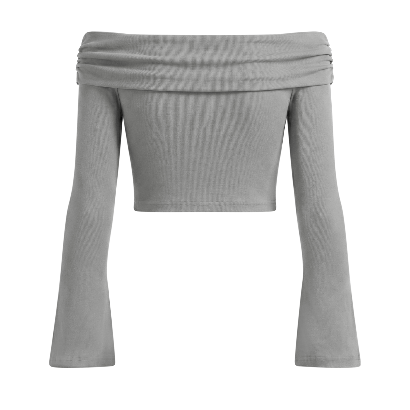 Off-the-Shoulder Sleeve Crop T-Shirt