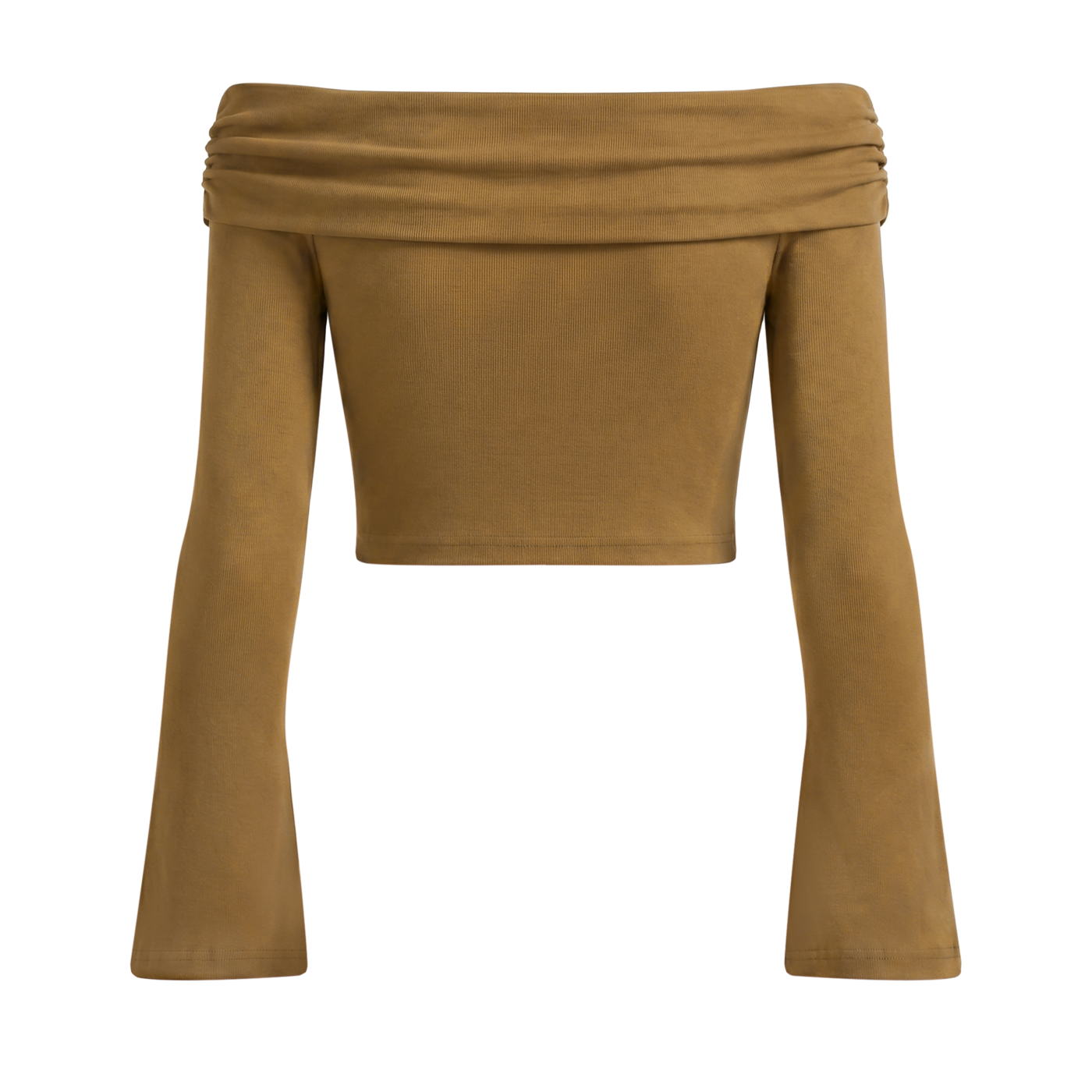 Off-the-Shoulder Sleeve Crop T-Shirt